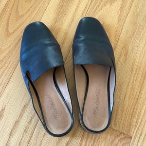Madewell Black Leather Mules